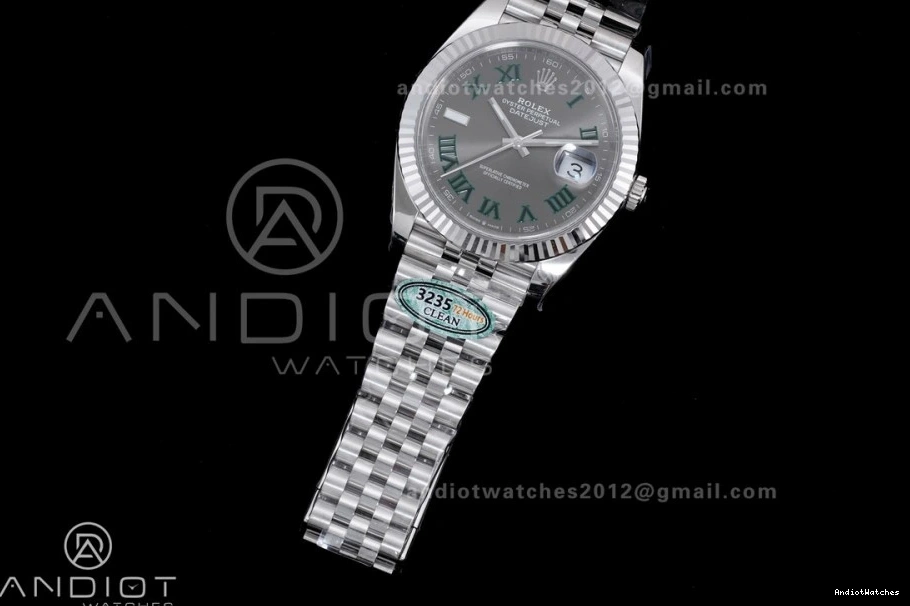 SS 41 Edition Green 904L on Steel Dial Clean SH 657 Datejust Bracelet Roman 1:1 Best Durable Gray SS 1029